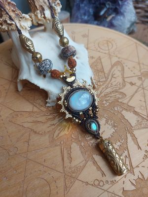 Moonstone &amp; Labradorite Secret Stash Pendant