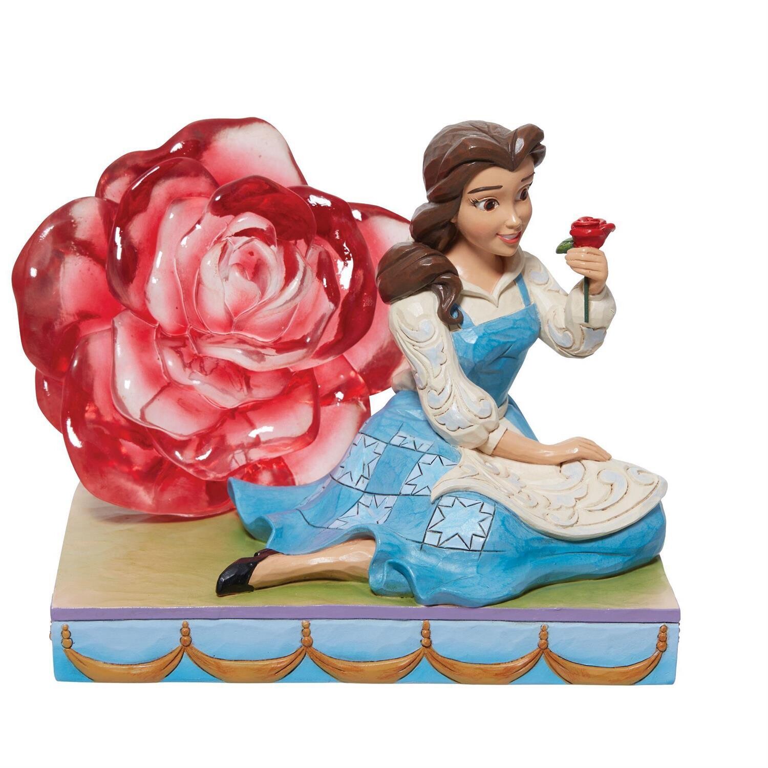 Belle Clear Resin Rose By Disney Jim Shore