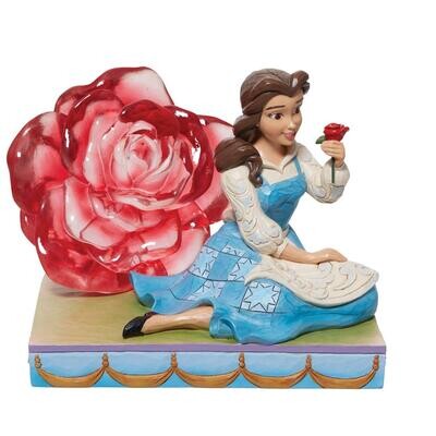 Belle Clear Resin Rose By Disney Jim Shore