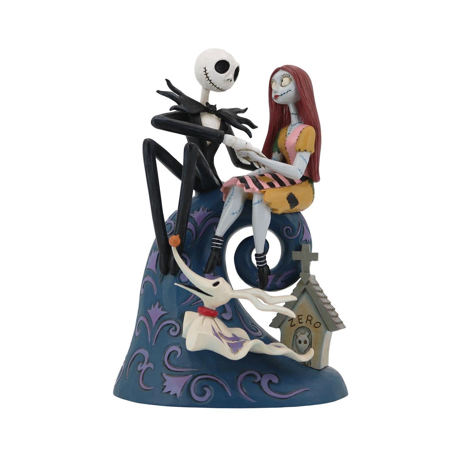 Spiral Hill&#39;s Romance Jack, Sally &amp; Zero on Hill By Disney Jim Shore NEW 2024