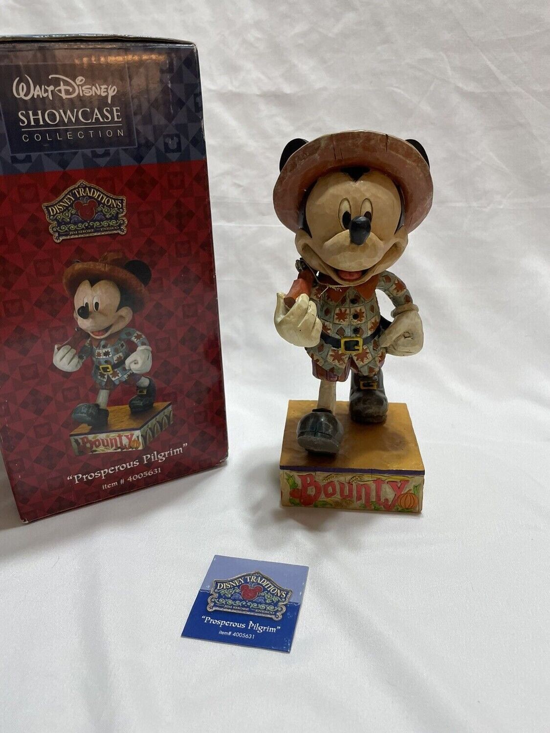 Rare Prosperous Pilgrim Mickey Mouse By Jim Shore