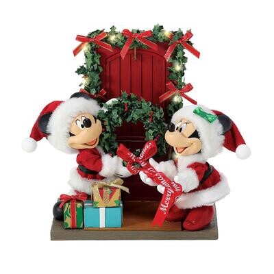 Front Door Santa &amp; Miss Claus Mickey &amp; Minnie By Possible Dreams *SHIPS WITHIN 14 DAYS*