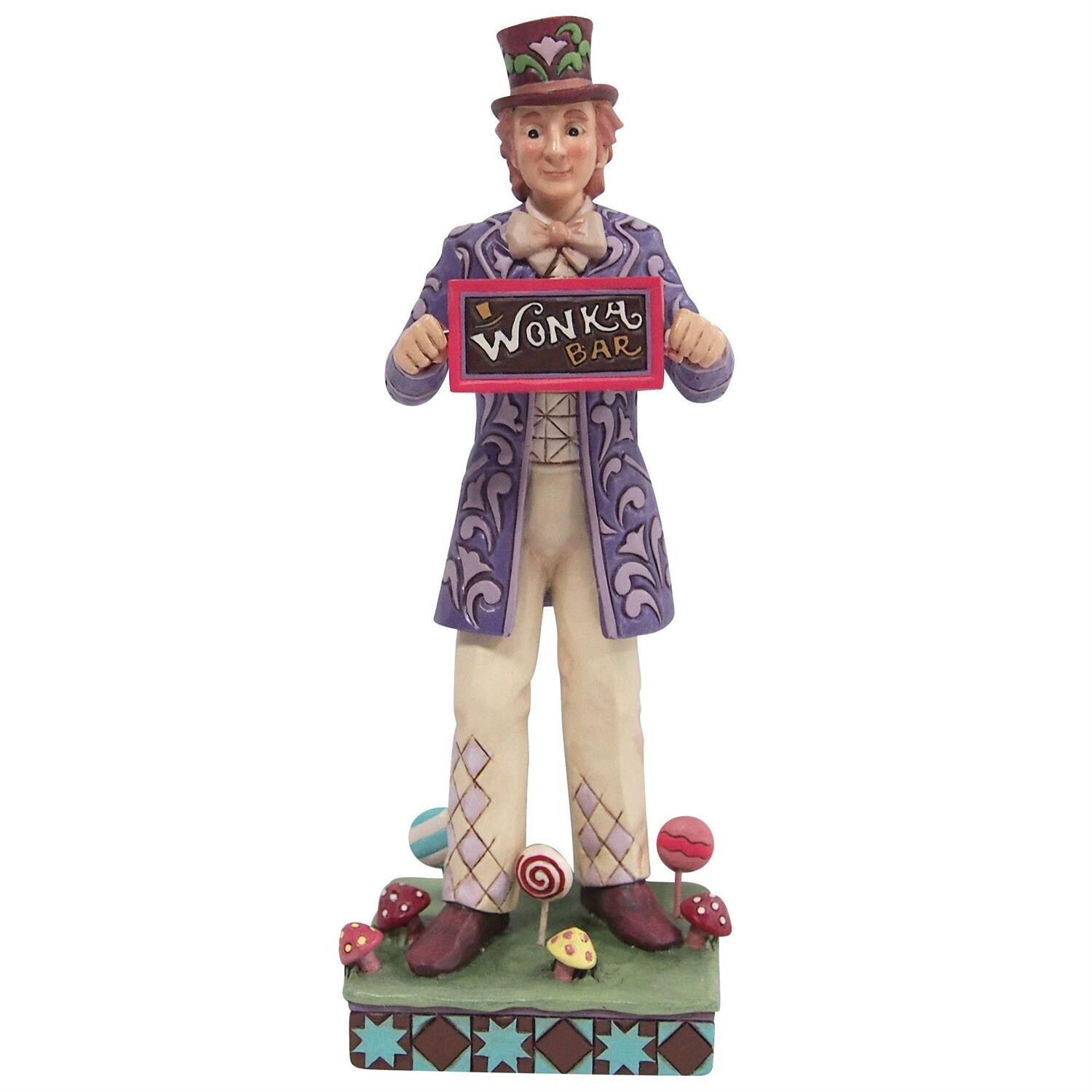 Willy Wonka With Rotating Chocolate Bar By Jim Shore Willy Wonka *SHIPS WITHIN 10 DAYS*