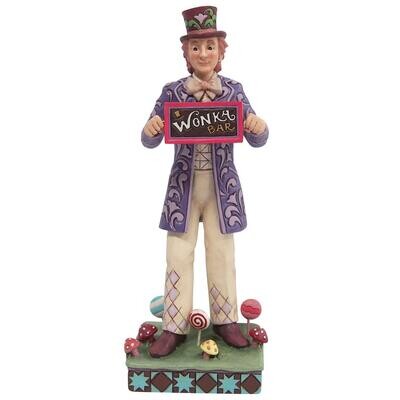 Willy Wonka With Rotating Chocolate Bar By Jim Shore Willy Wonka *SHIPS WITHIN 14 DAYS*