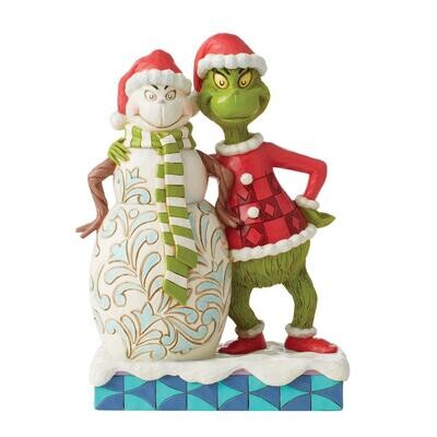 Grinch with Grinchy Snowman By Jim Shore The Grinch *SHIPS WITHIN 15 DAYS*