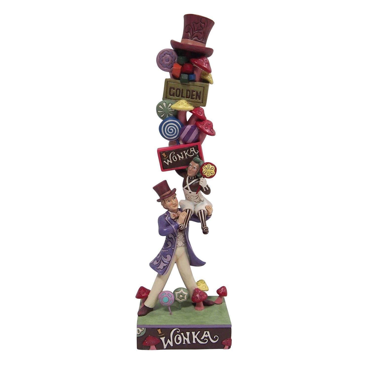 Willy Wonka With Stacked Icons By Gate By Jim Shore Willy Wonka *SHIPS WITHIN 14 DAYS*