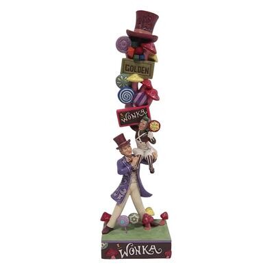 Willy Wonka With Stacked Icons By Gate By Jim Shore Willy Wonka *SHIPS WITHIN 14 DAYS*
