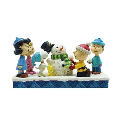 Peanuts Gang Building Snowman By Jim Shore Peanuts *SHIPS WITHIN 15 DAYS*