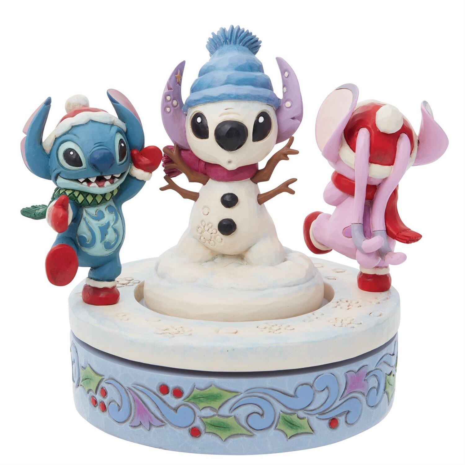 Rotating Stitch And Angel Building A Snowman By Jim Shore