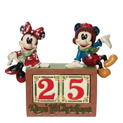Mickey & Minnie Countdown To Christmas Block By Jim Shore Mickey & Minnie Countdown To Christmas Block By Jim Shore
