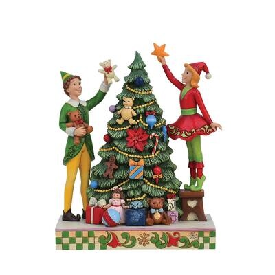 Buddy Elf &amp; Jovie Elf Decorating By Jim Shore *SHIPS IN 15 DAYS*