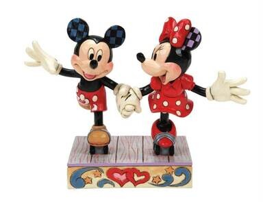 Mickey &amp; Minnie Roller Skating By Jim Shore