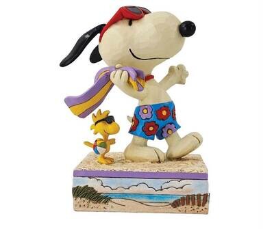 Beach Buddies Snoopy &amp; Woodstock By: Jim Shore Peanuts