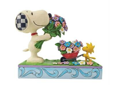 Fresh Picked  Blooms Snoopy &amp; Woodstock By: Jim Shore Peanuts *SHIPS WITHIN 15 DAYS*