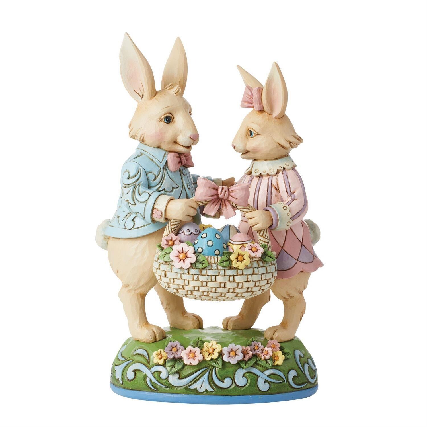 Basket Of Love Bunny Couple By: Jim Shore