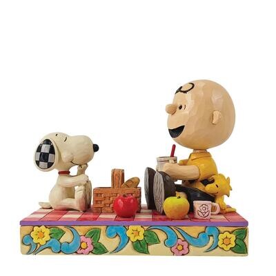 Picnic Pals Snoopy, Charlie Brown &amp; Woodstock  By: Jim Shore Peanuts *SHIPS WITHIN 15 DAYS*