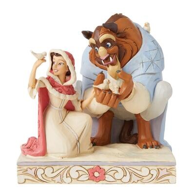 White Woodland Belle &amp; Beast Something There By;Jim Shore *SHIPS WITHIN 15 DAYS*