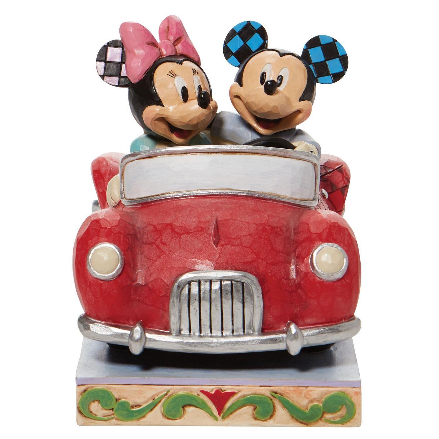 Minnie &amp; Mickey In Car By Disney Jim Shore *SHIPS WITHIN 14 BUSINESS DAYS*