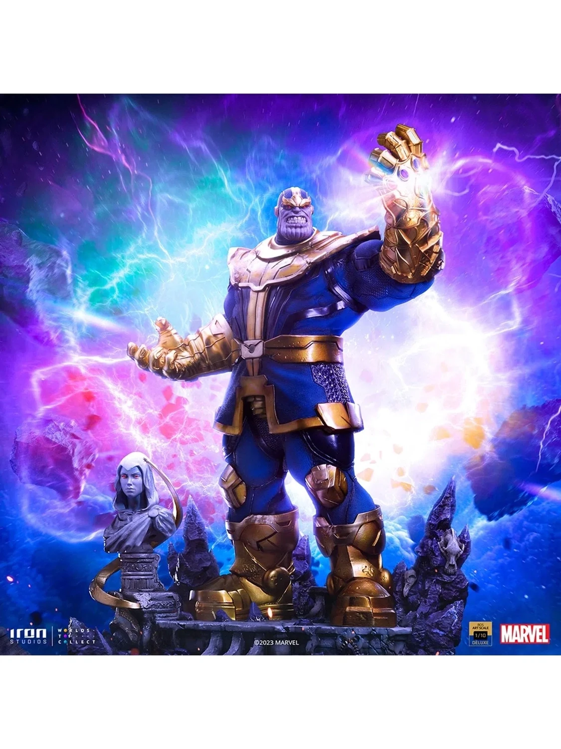 Pre-Order: Thanos Deluxe Infinity Gauntlet Diorama 1/10 Scale Statue By: Iron Studios *Ships 2nd Quarter of 2024*