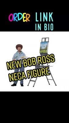 Bob Ross  Articulated Figure By: Neca *SHIPS WITHIN 10 DAYS*