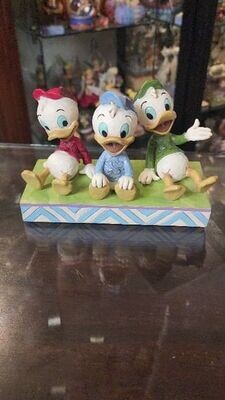 Huey Dewey &amp; Louie Sitting By Disney Jim Shore