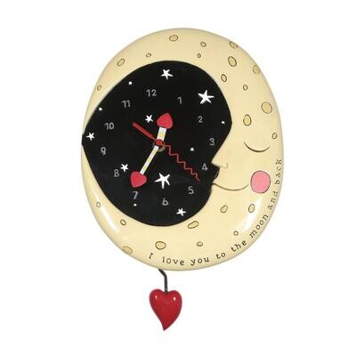Moon and Back Wall Clock By Allen Designs *SHIPS WITHIN 15 DAYS*