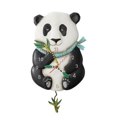 Snuggles The Panda Wall Clock  By: Allen Designs *SHIPS WITHIN 14 DAYS*