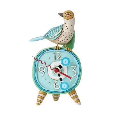 Perched (Bird) Desk Clock By: Allen Designs *SHIPS WITHIN 10 DAYS*