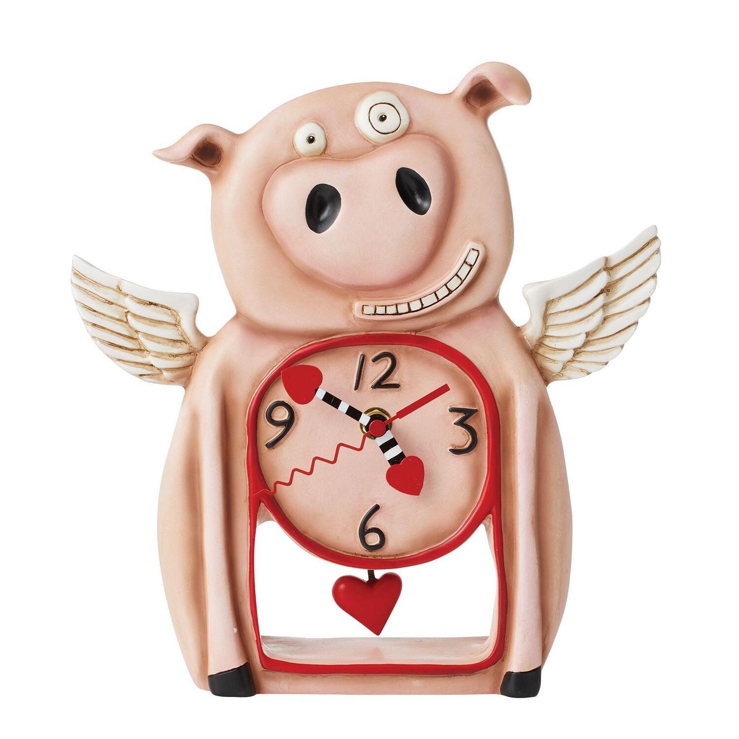 Piggy Wings Desk Clock By: Allen Designs *SHIPS WITHIN 14 DAYS*