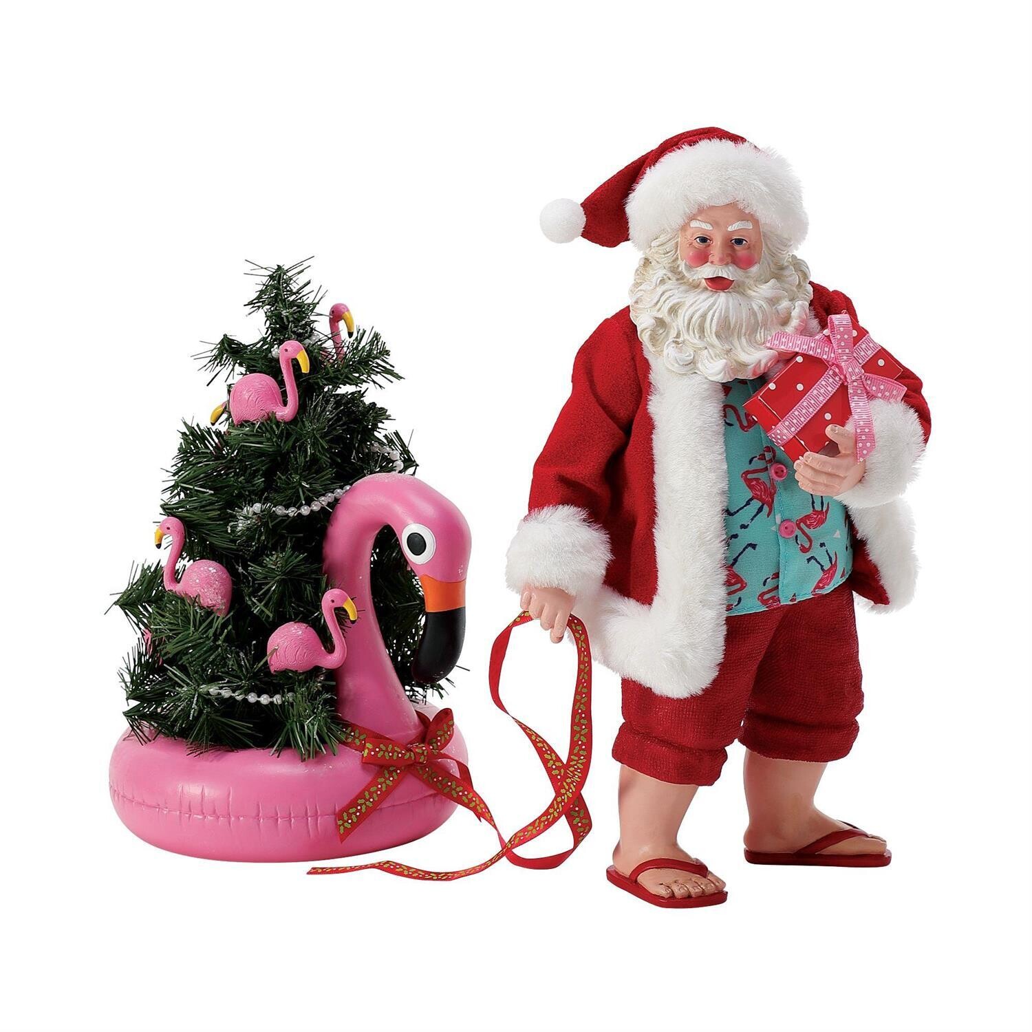 Flamingos Float Santa By: Possible Dreams NEW 2024