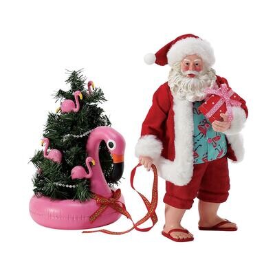 Flamingos Float Santa By: Possible Dreams NEW 2024