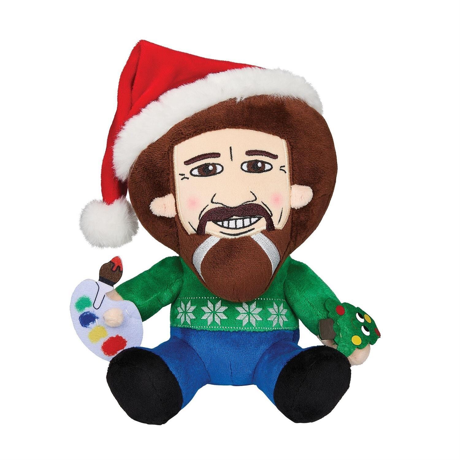 Santa Bob Ross Phunny Plush By: KidRobot *SHIPS WITHIN 15 DAYS*