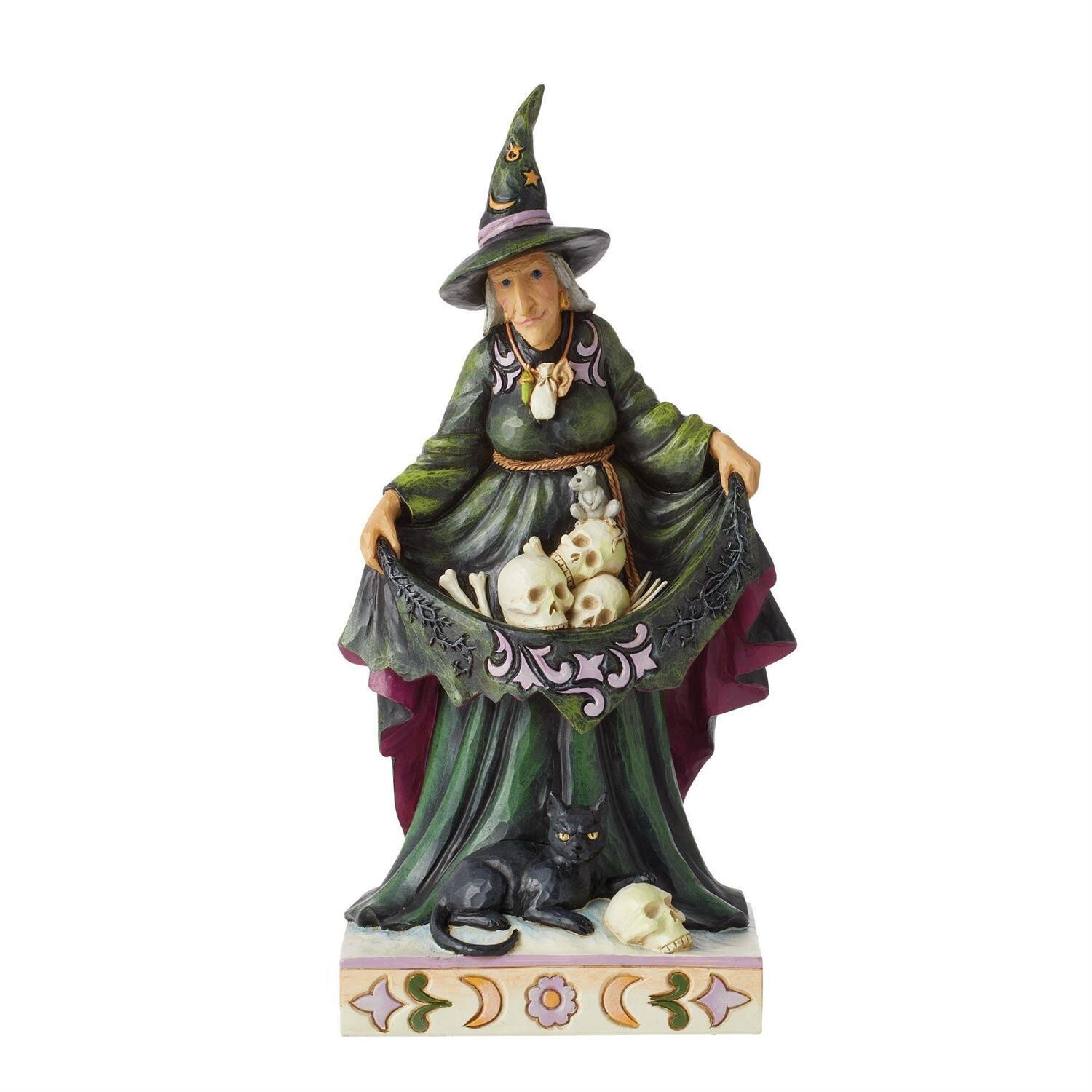 Wicked This Way Scary Witch Skulls Skirt By: Jim Shore *SHIPS WITHIN 15 DAYS* NEW 2024