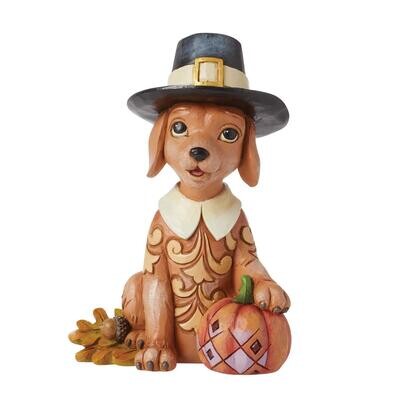 Turkey Taster Dog With Pilgrim Hat By: Jim Shore NEW 2024