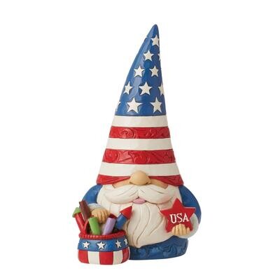 Fireworks And Freedom Patriotic Gnome By: Heartwood Creek Jim Shore NEW 2024