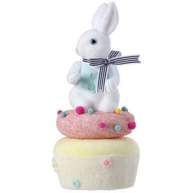 STYROFOAM BUNNY ON CUPCAKE 12.5&quot; Easter Decor