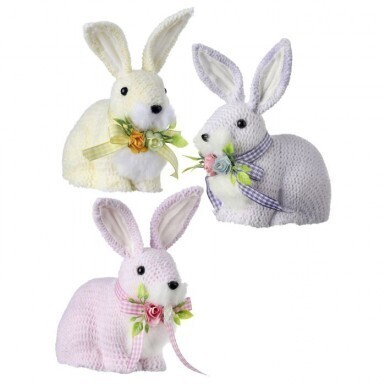 EASTER SWEATER BUNNIES SET OF 3 6&quot; Easter Decor
