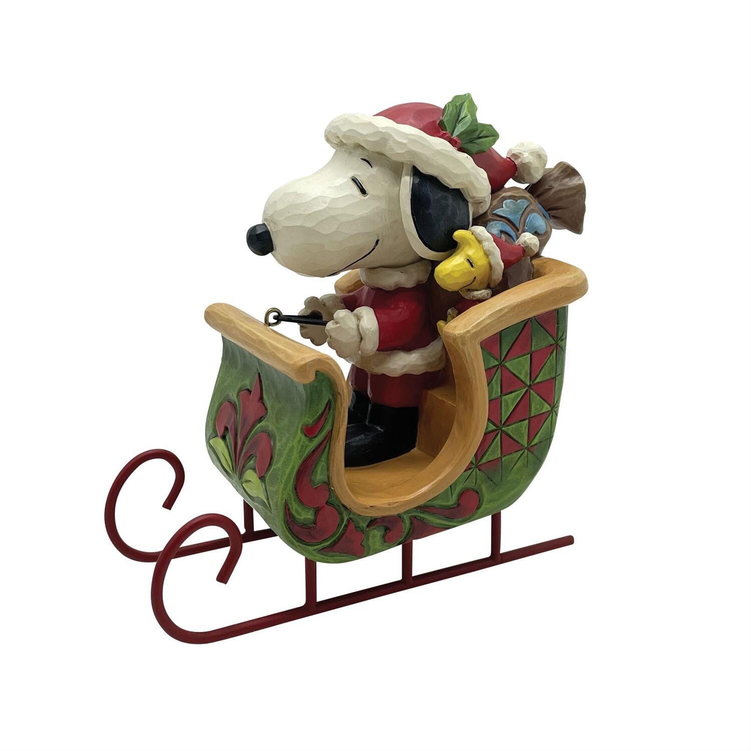 Snoopy &amp; Woodstock in Sleigh By: Jim Shore Peanuts *SHIPS WITHIN 10 DAYS* NEW 2024