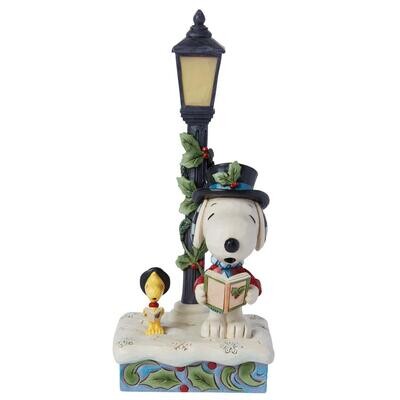 Snoopy &amp; Woodstock Lamp Post By: Jim Shore Peanuts *SHIPS WITHIN 10 DAYS* NEW 2024