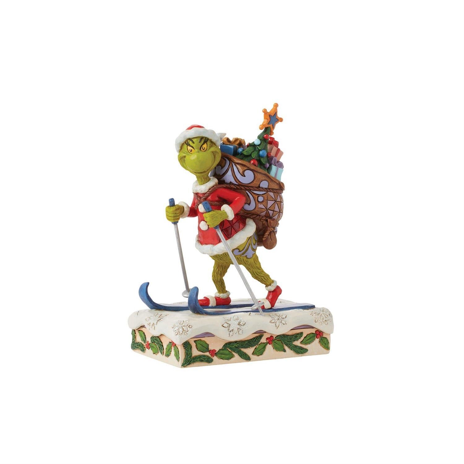 Grinch Skiing By: The Grinch Jim Shore NEW 2024 *SHIPS WITHIN 15 DAYS*