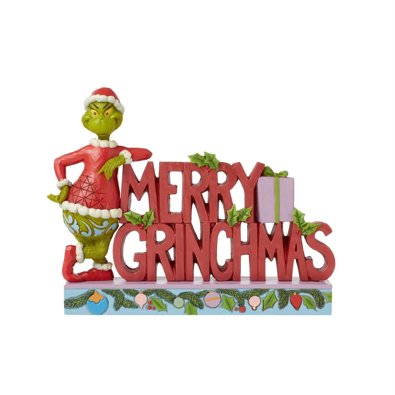 Grinch Merry Grinchmas Word By: The Grinch Jim Shore NEW 2024