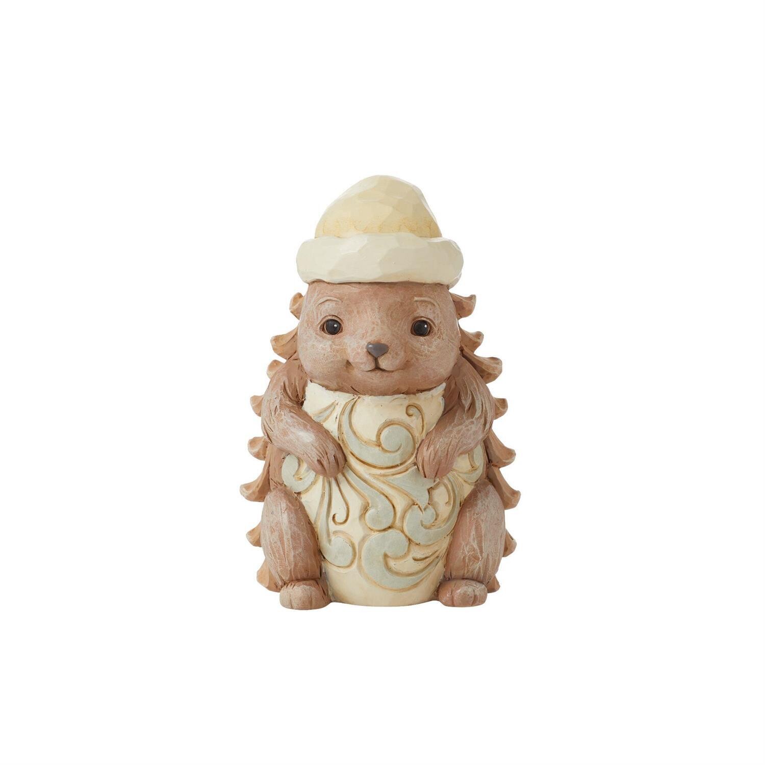 White Woodland Pinecone Hedgehog By: Heartwood Creek Jim Shore *SHIPS WITHIN 10 DAYS* NEW 2024