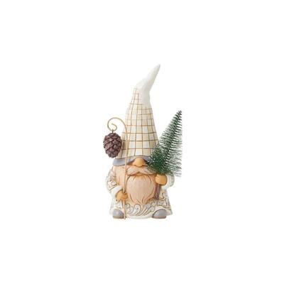 Perfect Pinecone White Woodland Gnome With Sisal Tree By: Jim Shore NEW 2024