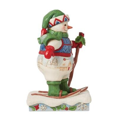 Snowman Wearing Snowshoes By: Jim Shore  *SHIPS WITHIN 15 DAYS* NEW 2024