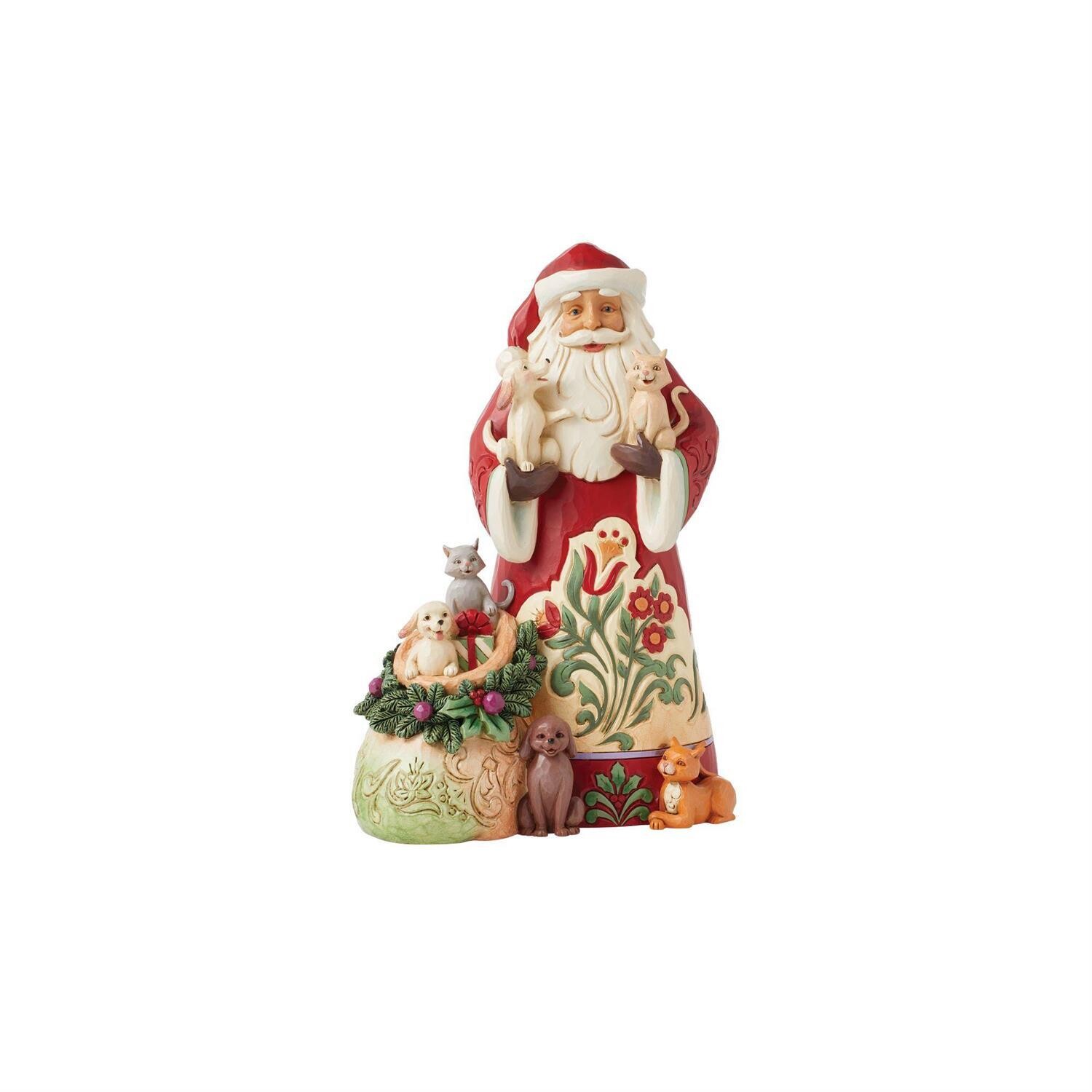Santa with Pets By: Heartwood Creek Jim Shore NEW 2024 *SHIPS WITHIN 15 DAYS* NEW 2024