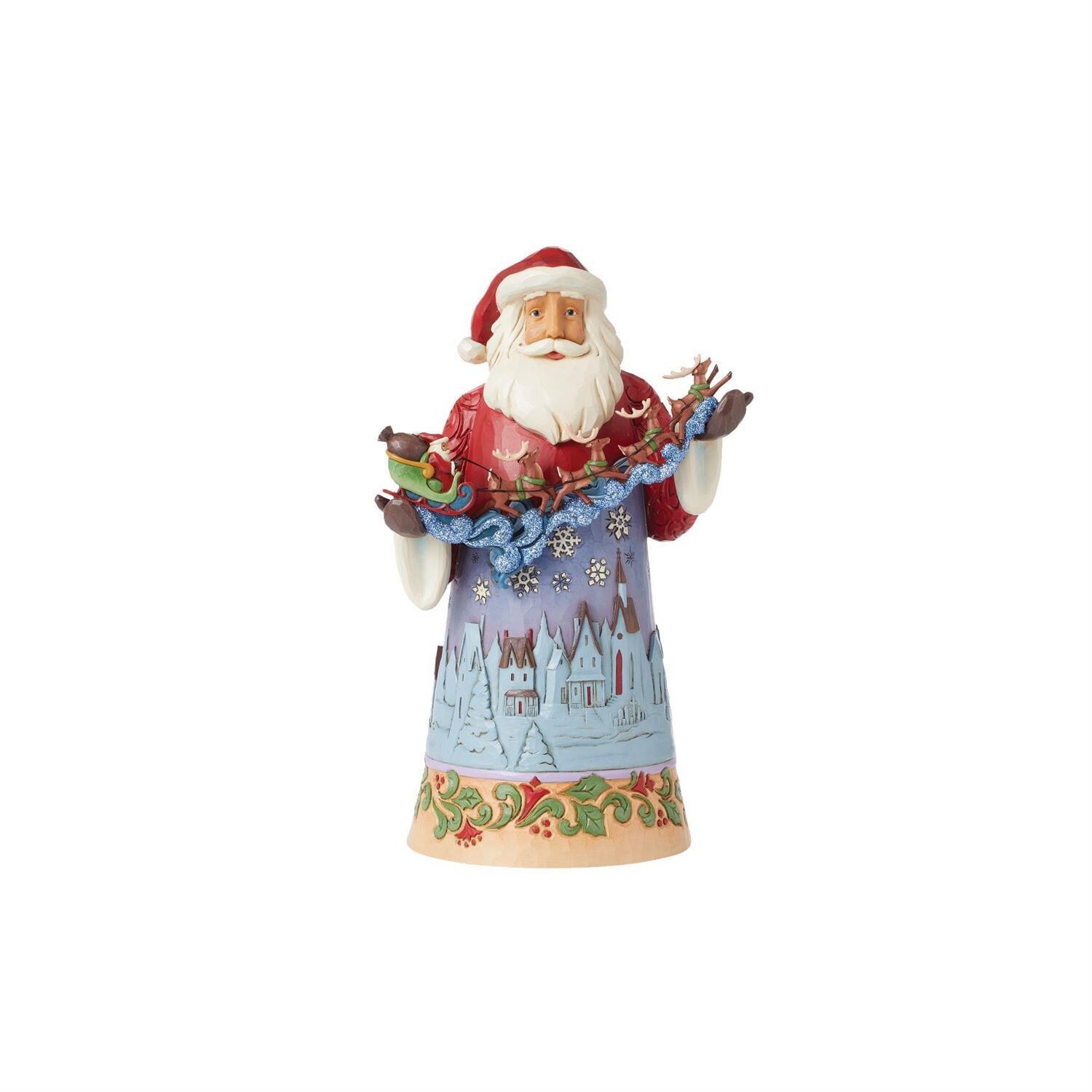 Santa Over Night Sky By: Heartwood Creek Jim Shore *SHIPS WITHIN 15 DAYS* NEW 2024