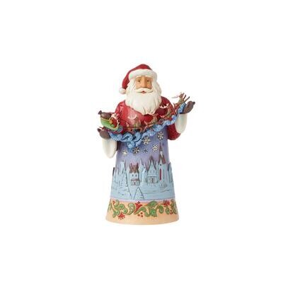 Santa Over Night Sky By: Heartwood Creek Jim Shore *SHIPS WITHIN 15 DAYS* NEW 2024