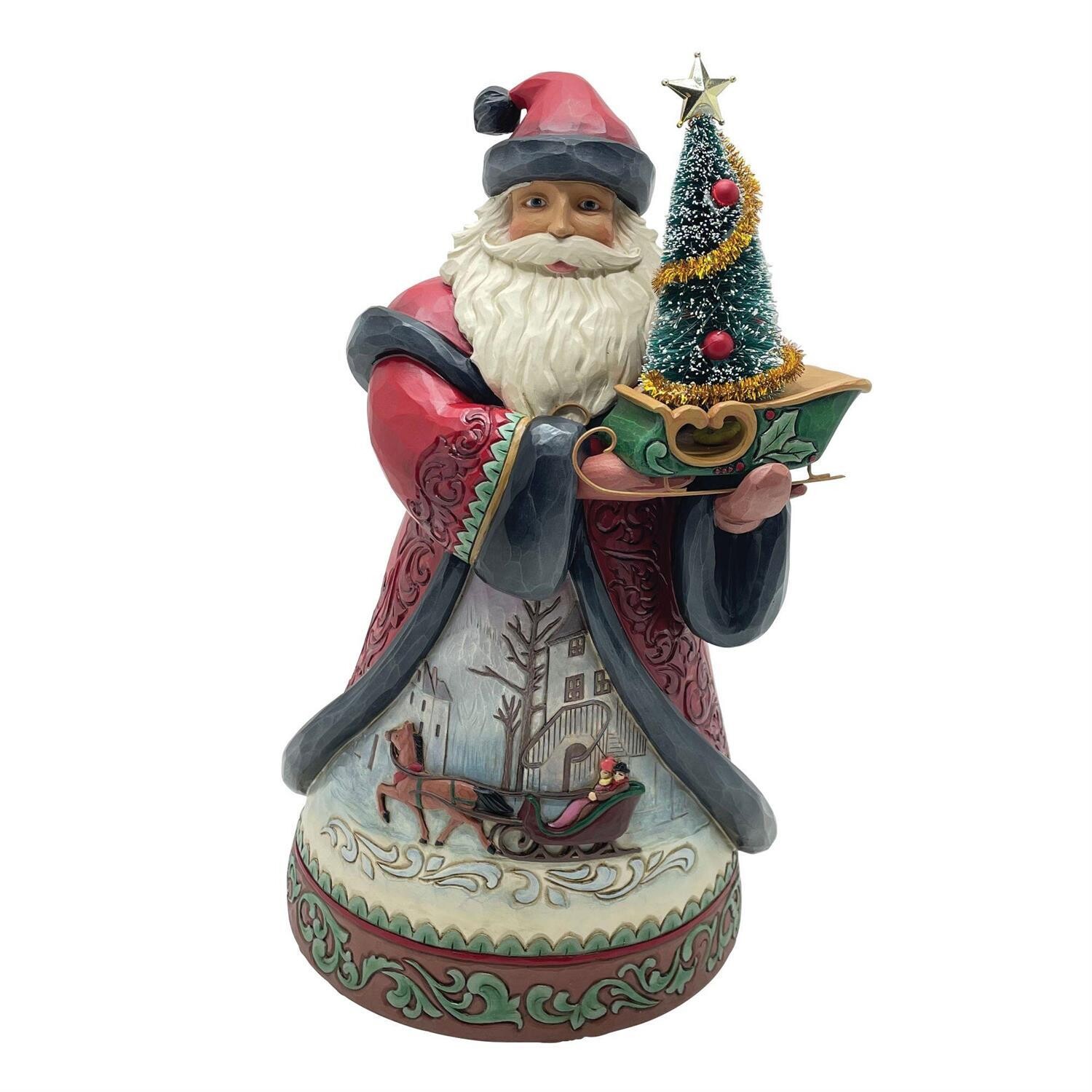 Holiday Manor Santa Sled By: Heartwood Creek Jim Shore *SHIPS WITHIN 15 DAYS* NEW 2024