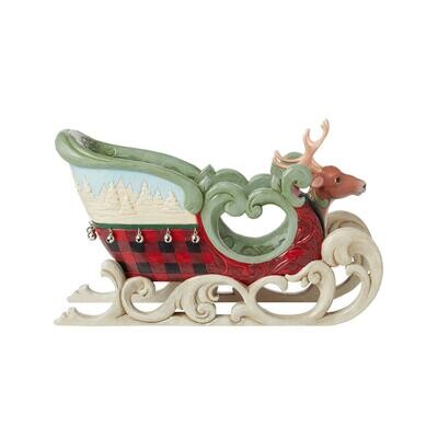 Highland Glen Large Sled By: Jim Shore *SHIPS WITHIN 15 DAYS* NEW 2024