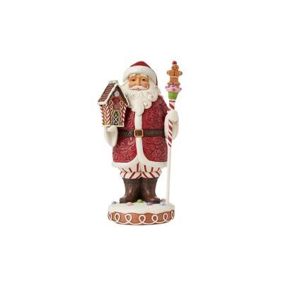 Gingerbread Christmas Have A Sweet Christmas Santa With Staff By: Heartwood Creek Jim Shore  NEW 2024